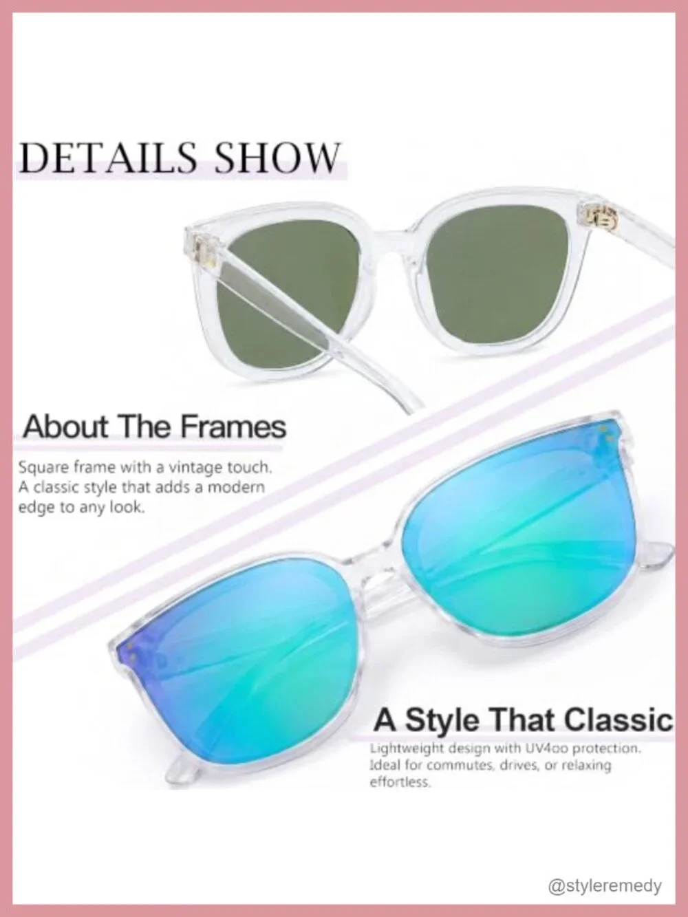 Oversized Polarized Sunglasses UV400 Protection Cat Eye